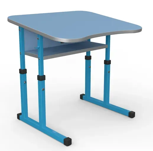 Стіл учнівський одномісний з нахилом №4-6 без полиці/700х500 МФ Вересень